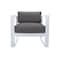 Armen Living Aelani Outdoor 4 piece Set in White Finish and Charcoal Cushions SETODAEWH - alternate 8